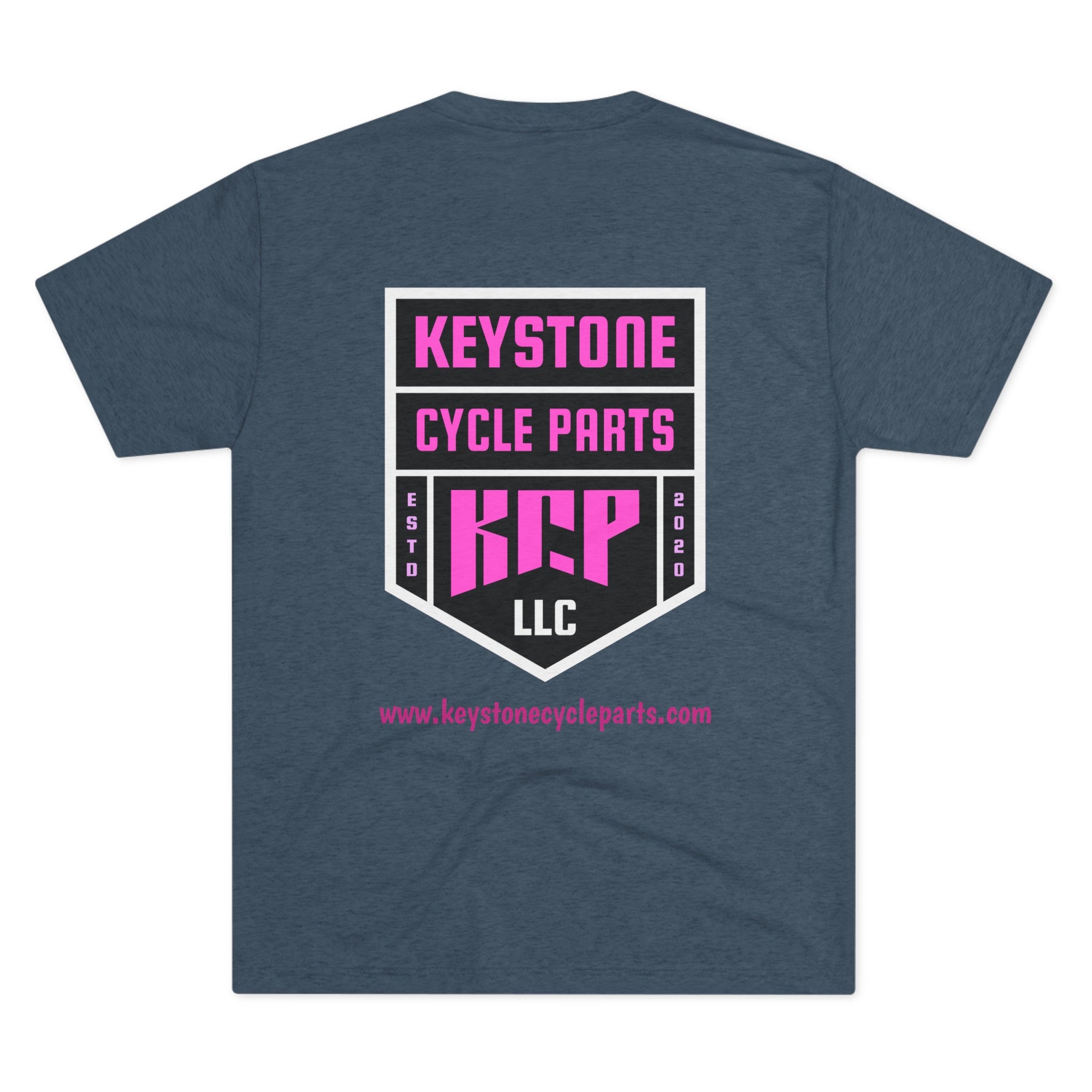 Unisex Tri-Blend Crew Tee - Pink KCP Logo - Mult Colors