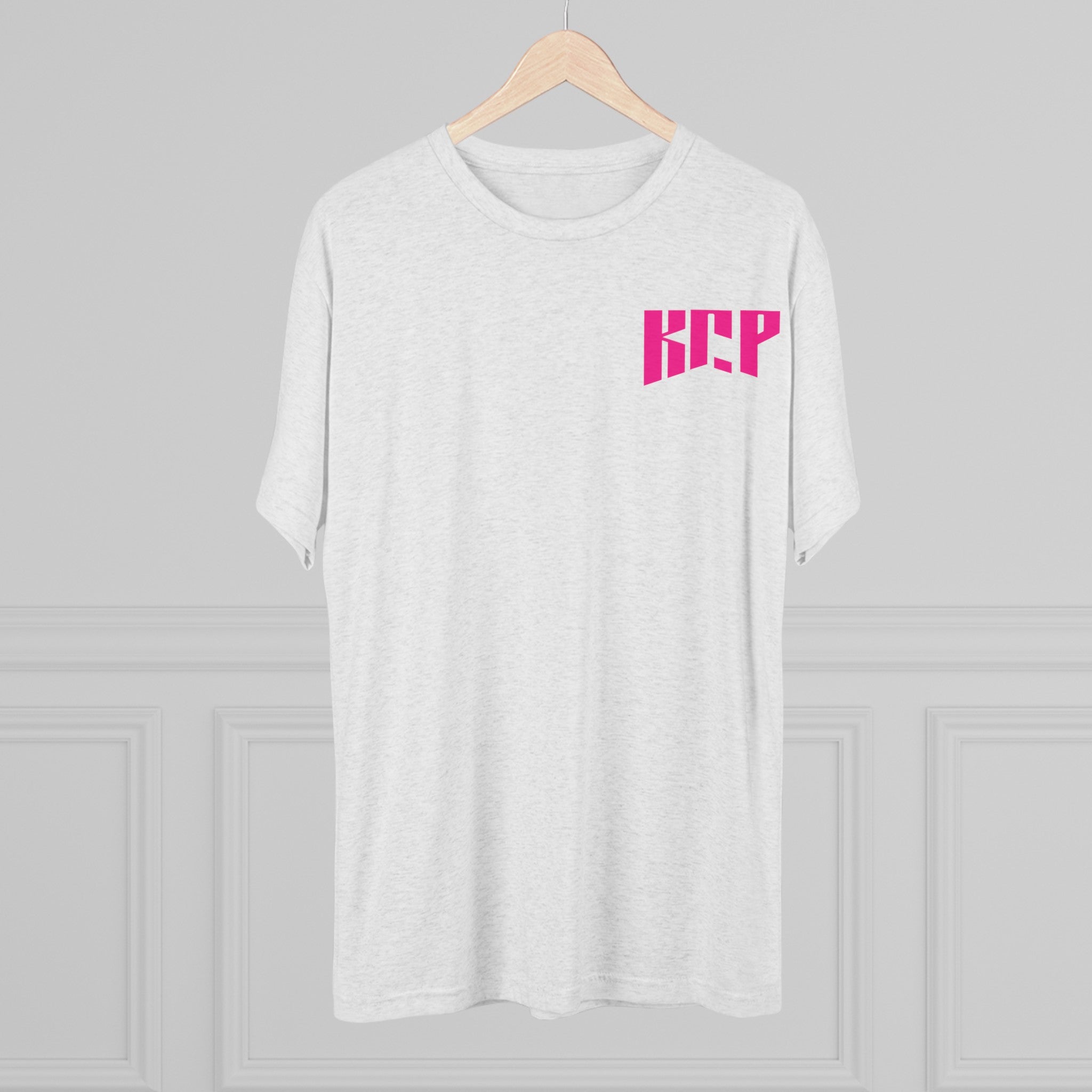 Unisex Tri-Blend Crew Tee - Pink KCP Logo - Mult Colors