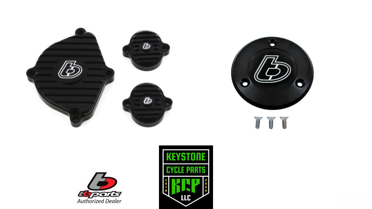 Kawasaki KLX110 DRZ110 Billet Engine Cover Set Black Cam & Tappet