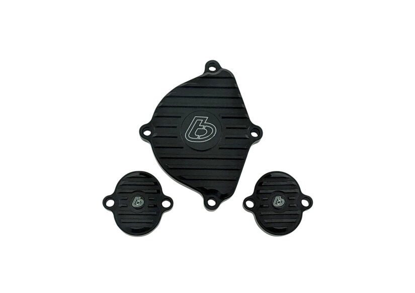 Kawasaki KLX110 DRZ110 Billet Engine Cover Set Black Cam & Tappet