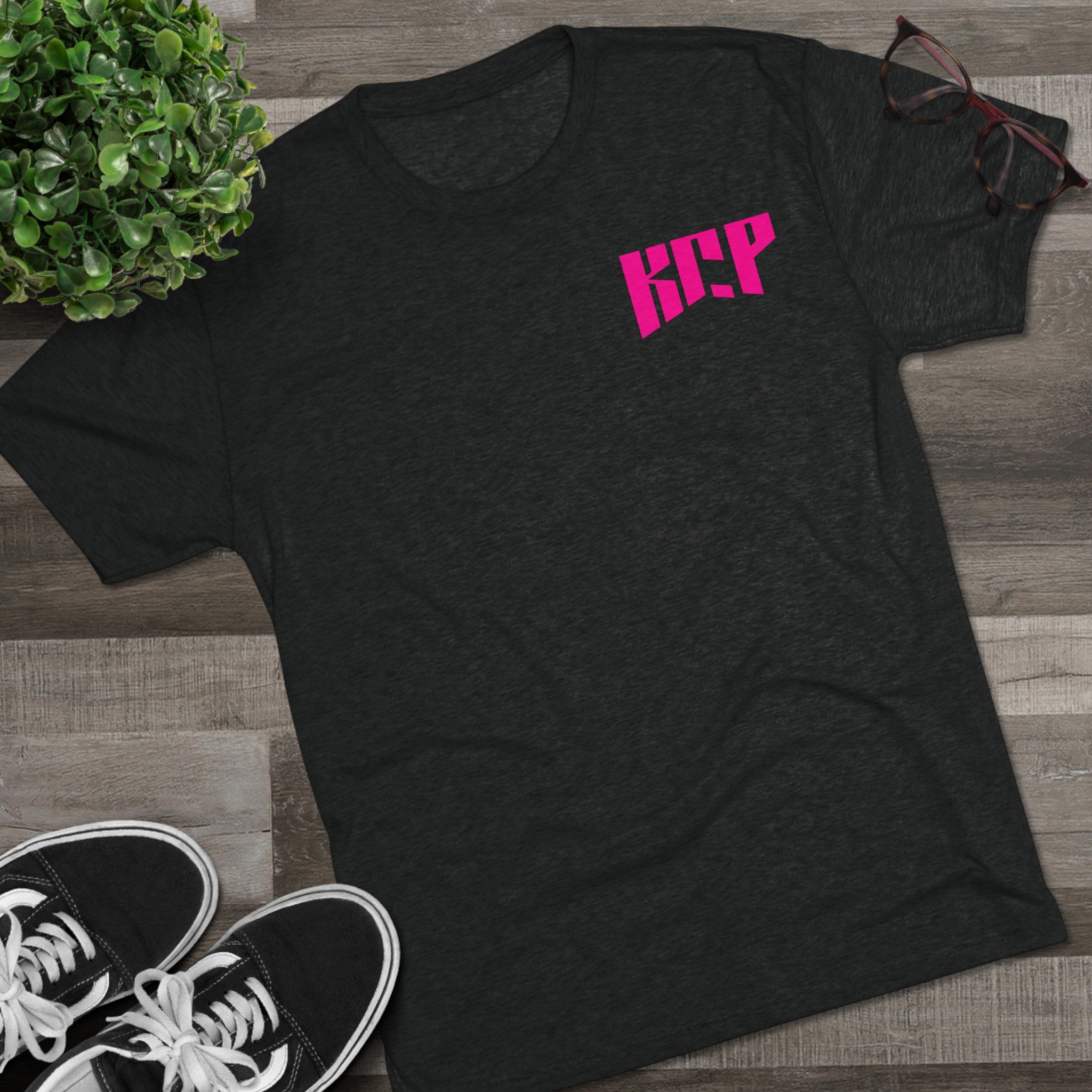 Unisex Tri-Blend Crew Tee - Pink KCP Logo - Mult Colors