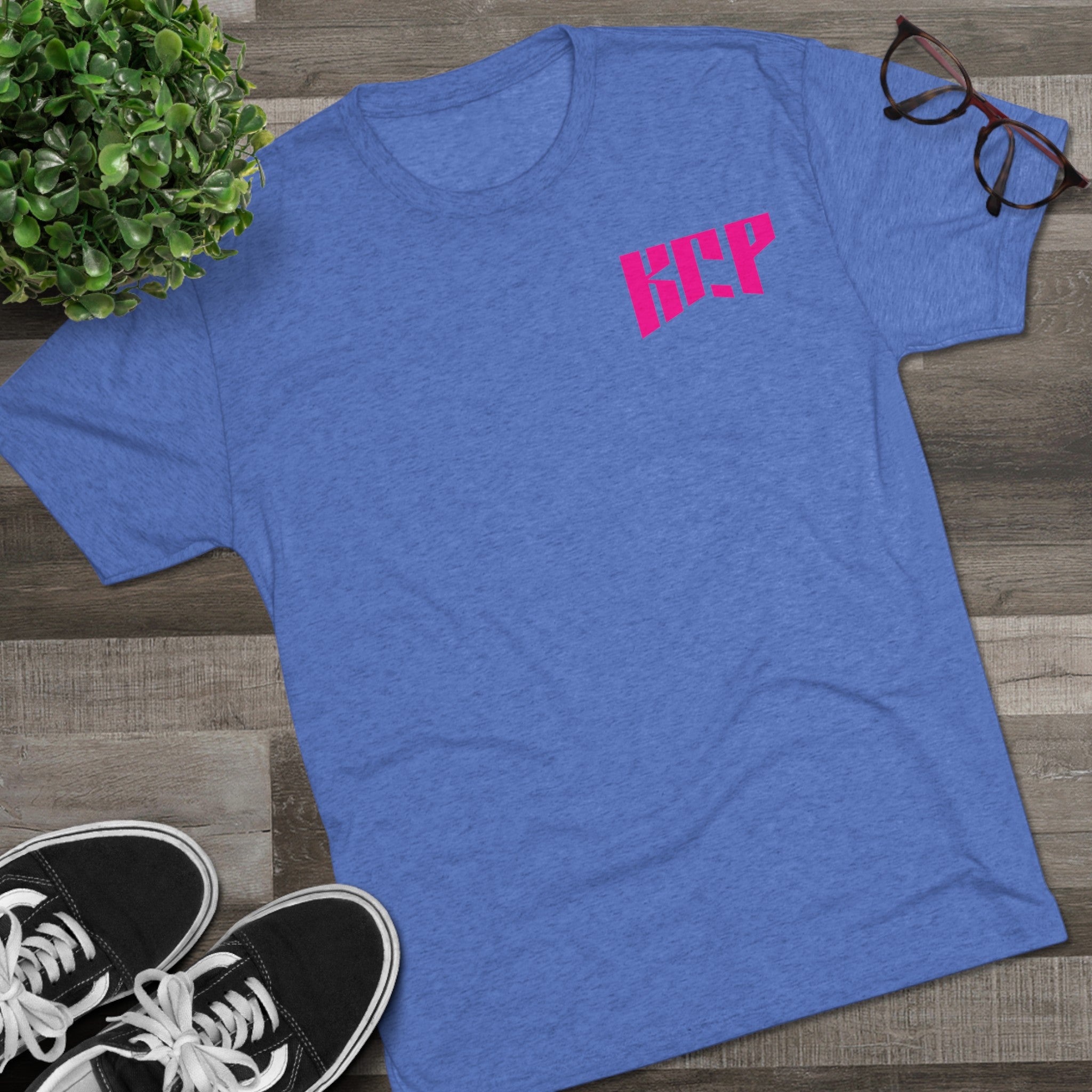 Unisex Tri-Blend Crew Tee - Pink KCP Logo - Mult Colors