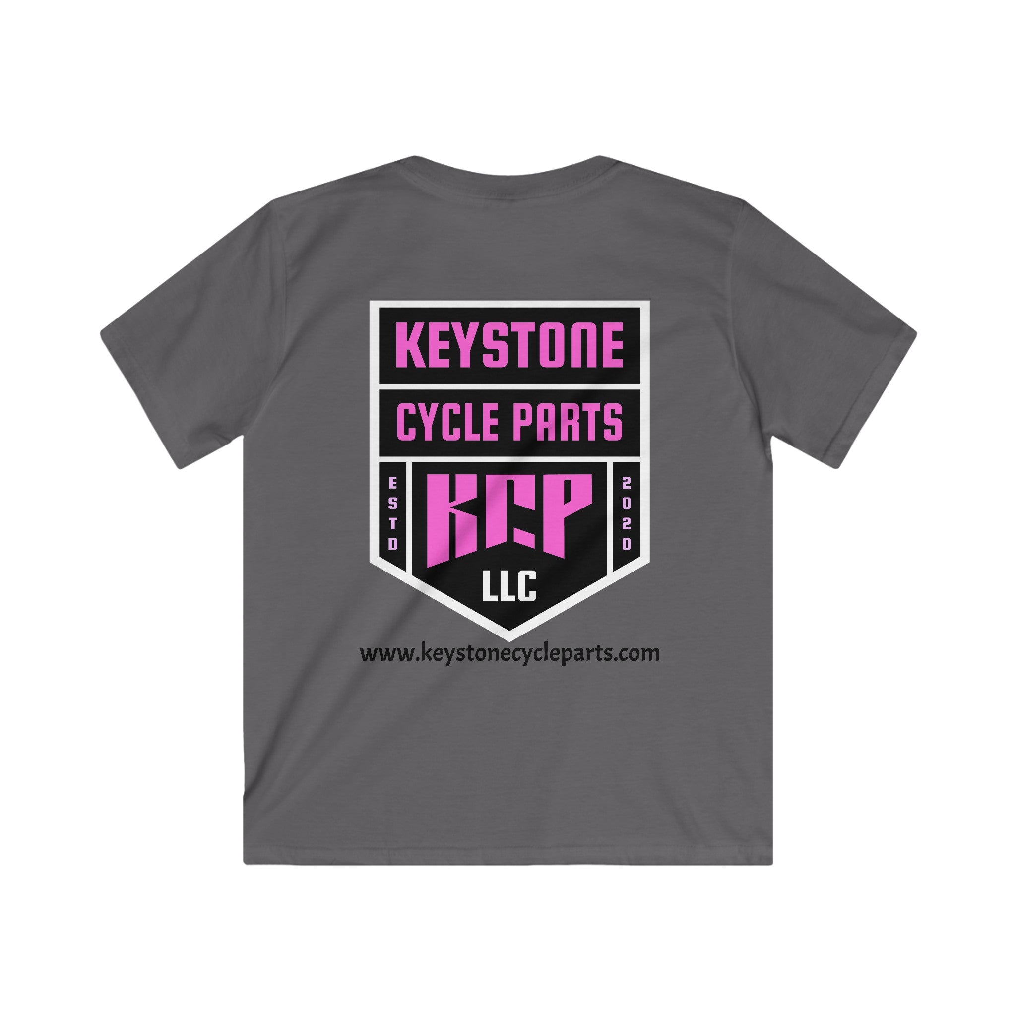 Youth Softstyle KCP Tee - Pink Logo