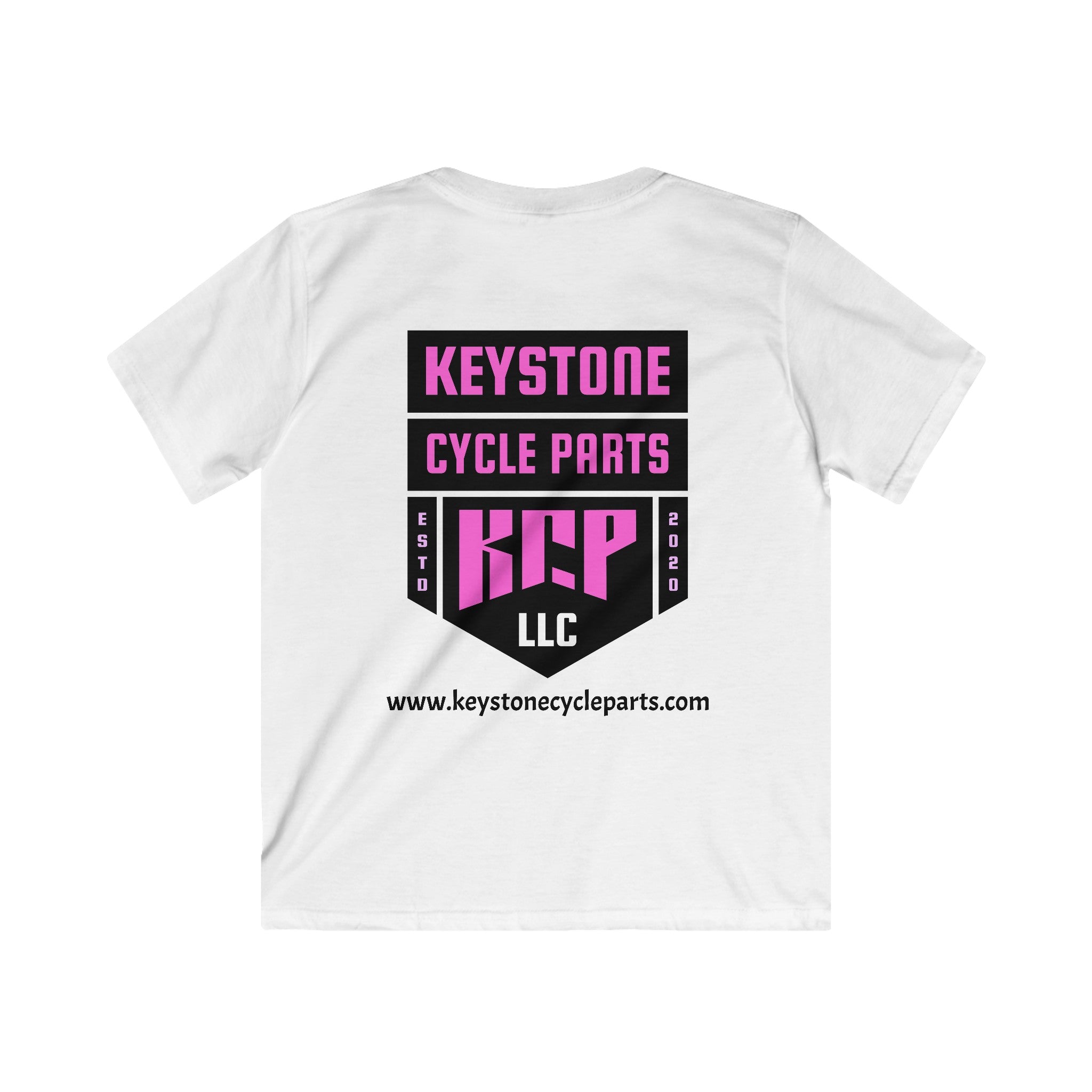 Youth Softstyle KCP Tee - Pink Logo