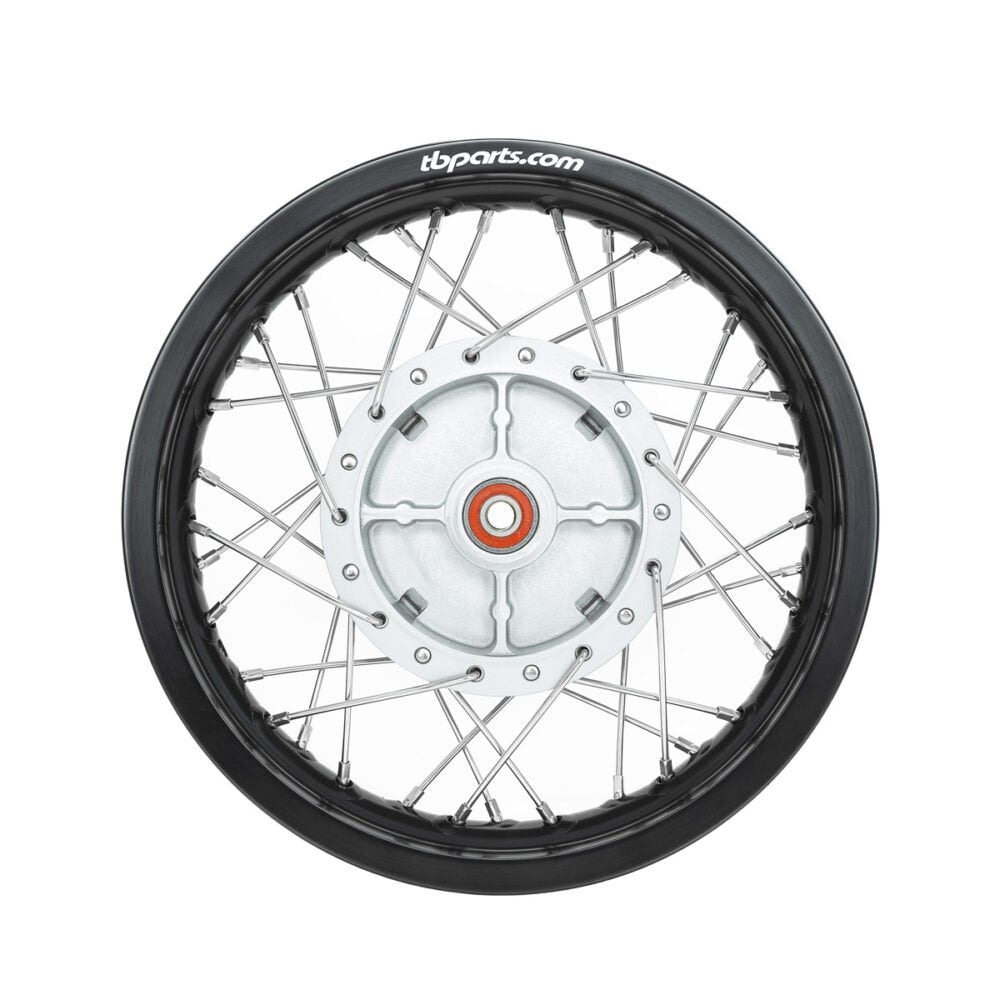 TB Rear Wheel Assembly, HD Aluminum Rim, HD Spokes – All KLX110