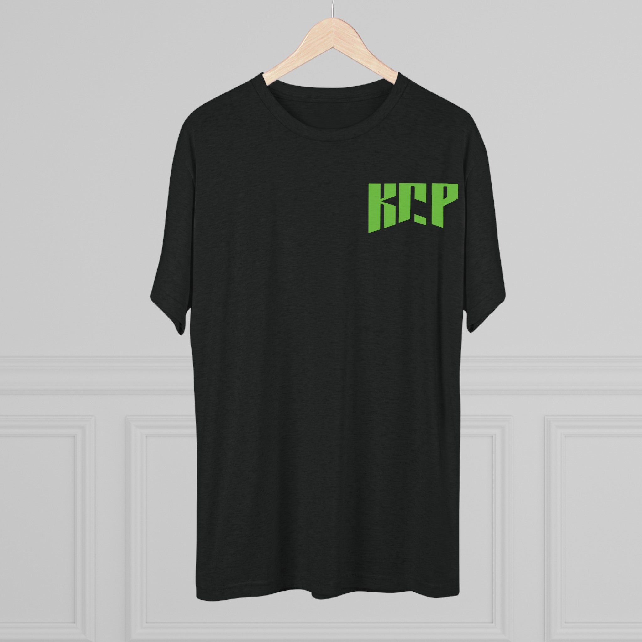 Unisex Tri-Blend Crew Tee - Green KCP Logo - Mult Colors