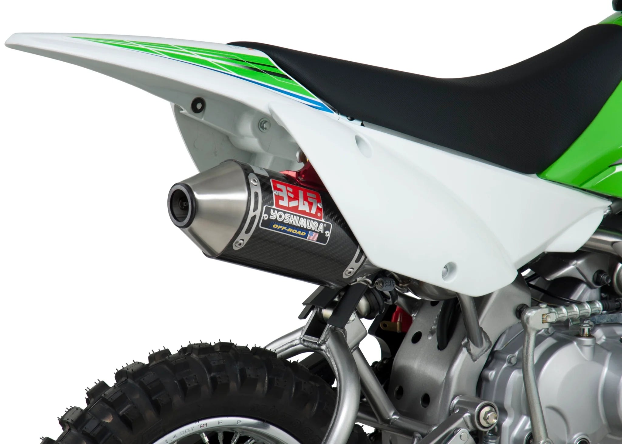 KLX110/L Yoshimura RS-2 Stainless Full Exhaust w/Carbon Fiber Muffler