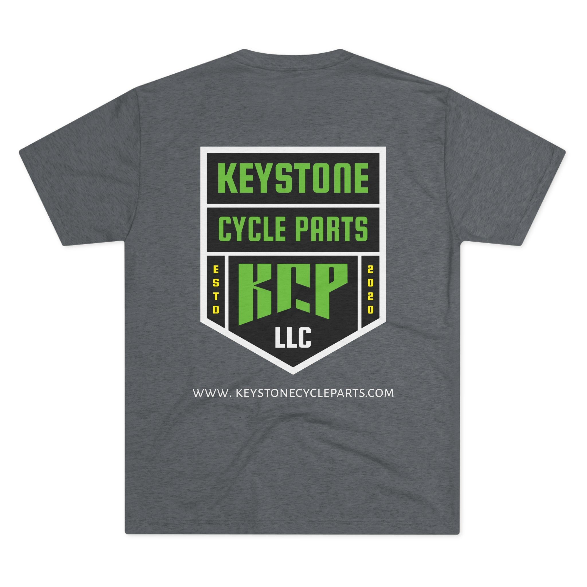 Unisex Tri-Blend Crew Tee - Green KCP Logo - Mult Colors