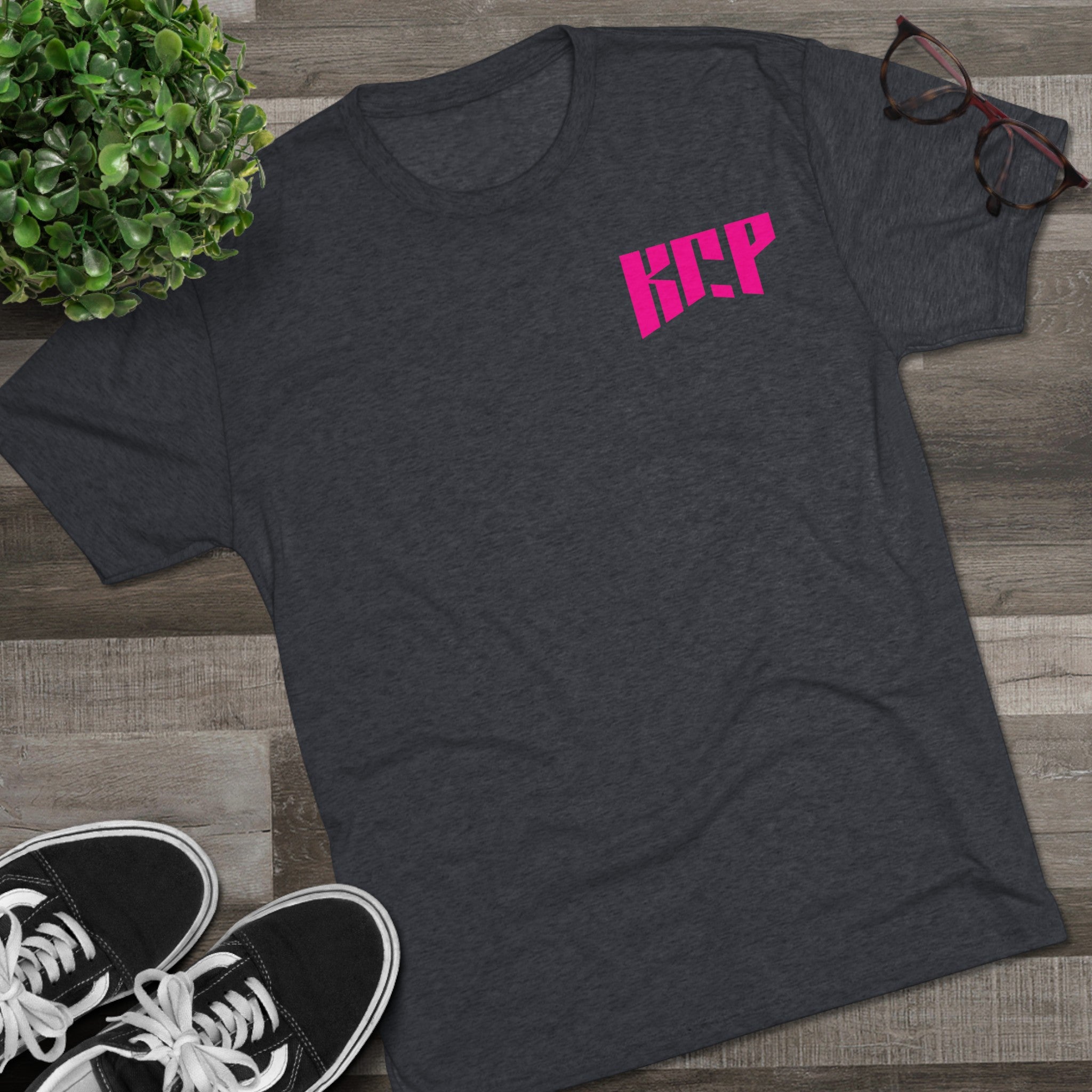 Unisex Tri-Blend Crew Tee - Pink KCP Logo - Mult Colors