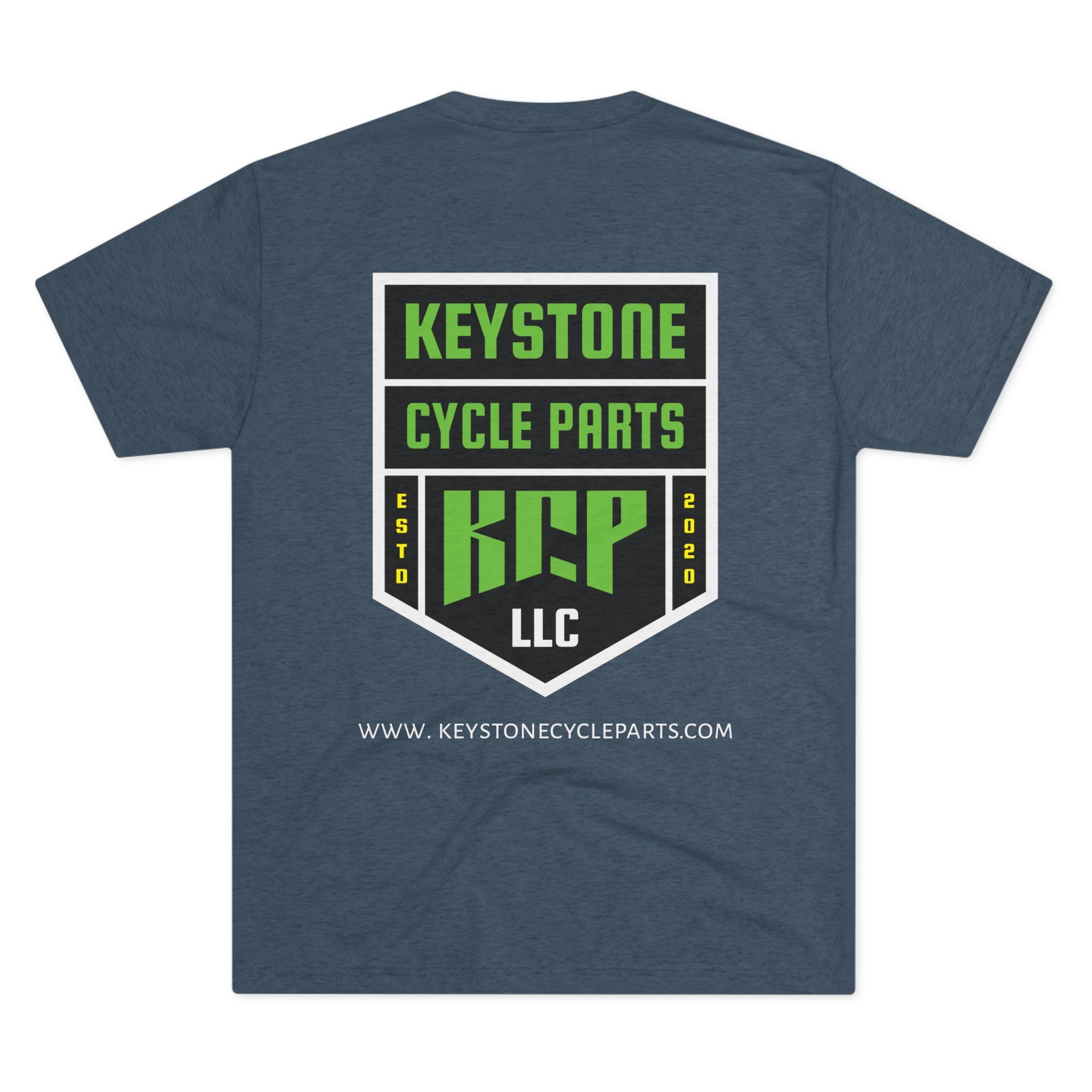 Unisex Tri-Blend Crew Tee - Green KCP Logo - Mult Colors