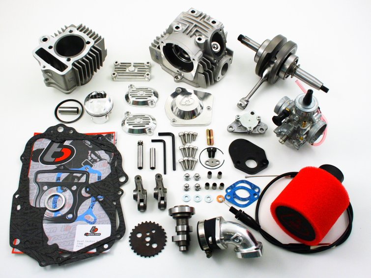 TB Parts 108cc Race Head V2 Kit , 52mm Bore Kit, Mikuni VM26 Carb/Kit, & Stroker Crank – Honda 50cc & 70cc Various Models