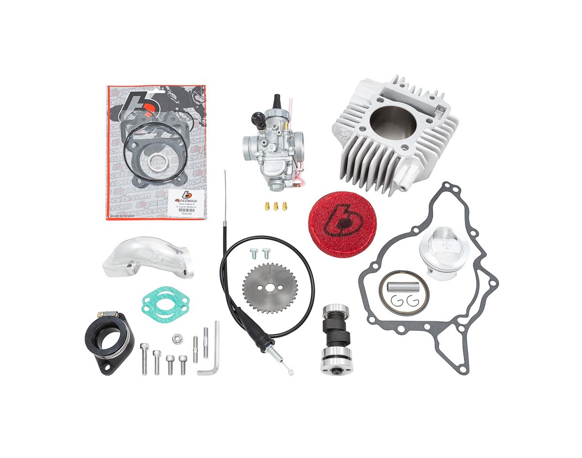 TB 143cc Bore Kit, Performance Cam, Mikuni VM26, & Carb Kit – KLX110 2017+ Models