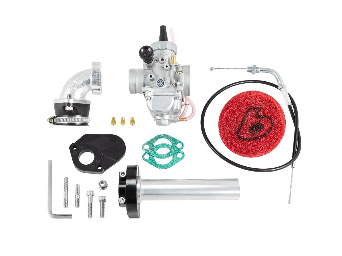 TB Carb kit, Mikuni VM26, & Black Billet 1/4 Turn Throttle – TTR110 All Years