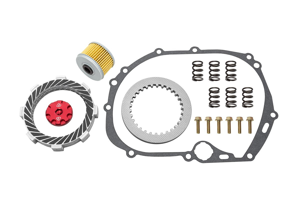 TB Parts Clutch Kit, Oil Filter, and Red Billet Fill Cap KLX110