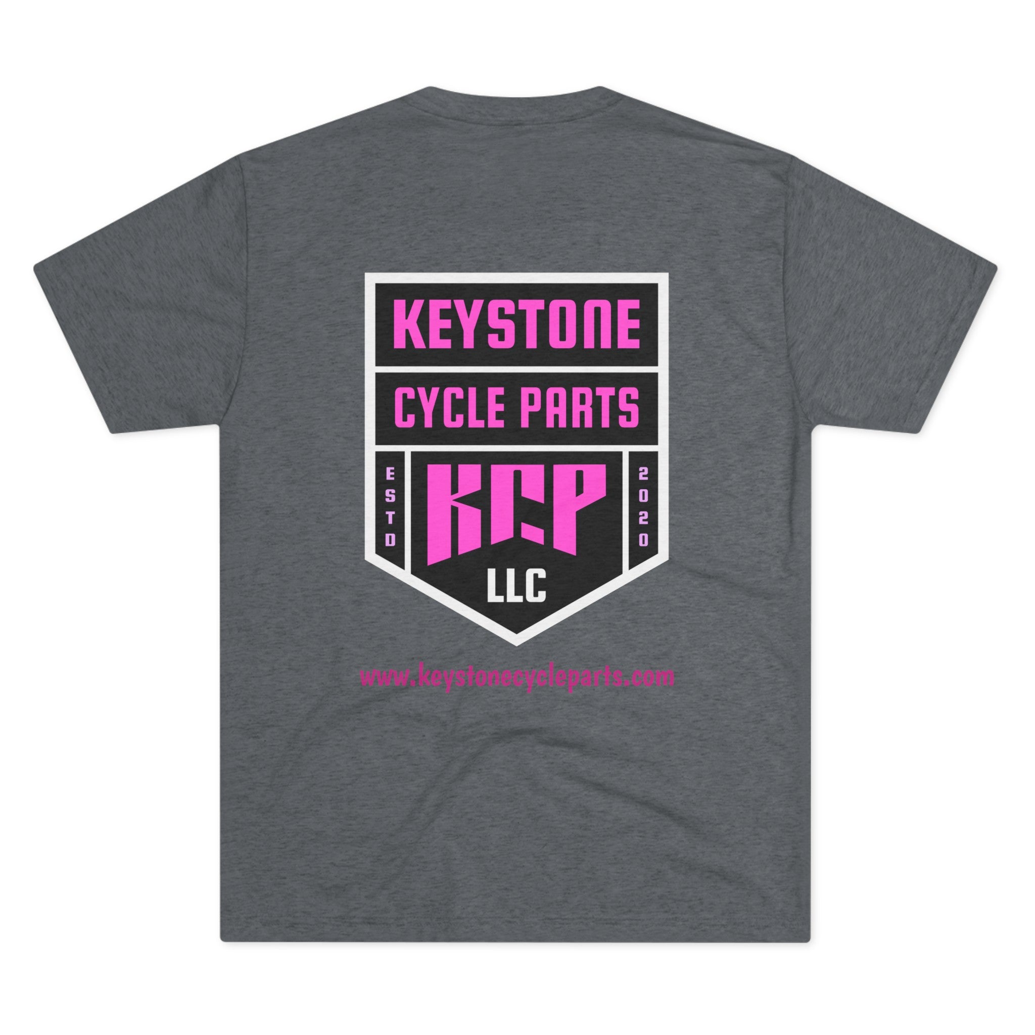 Unisex Tri-Blend Crew Tee - Pink KCP Logo - Mult Colors