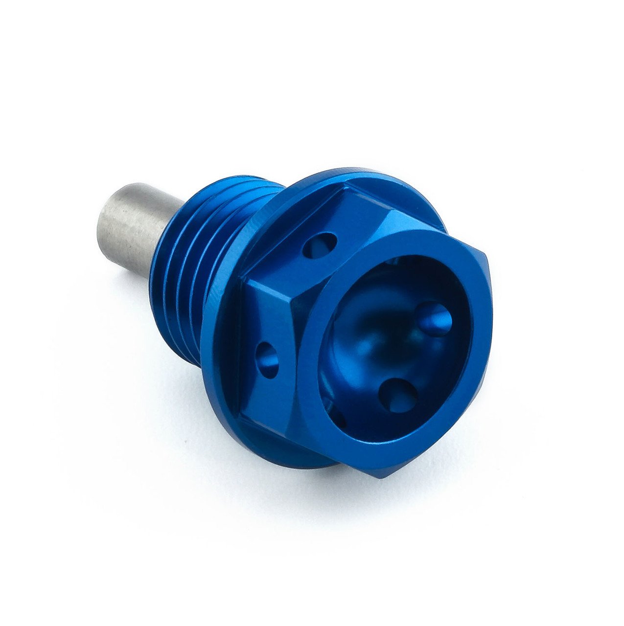 Pro-Bolt Aluminum Drain Bolt W/Magnet - Blue