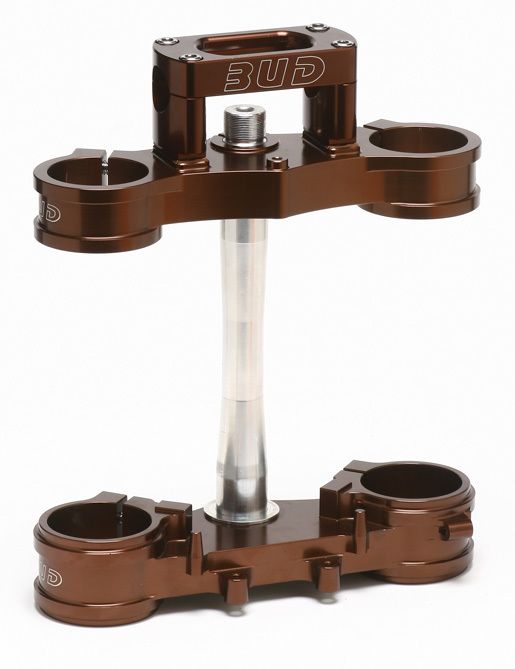 Bud Racing KLX140 Billet Aluminum Triple Clamp Set Bronze - YZ85/KX85 Forks