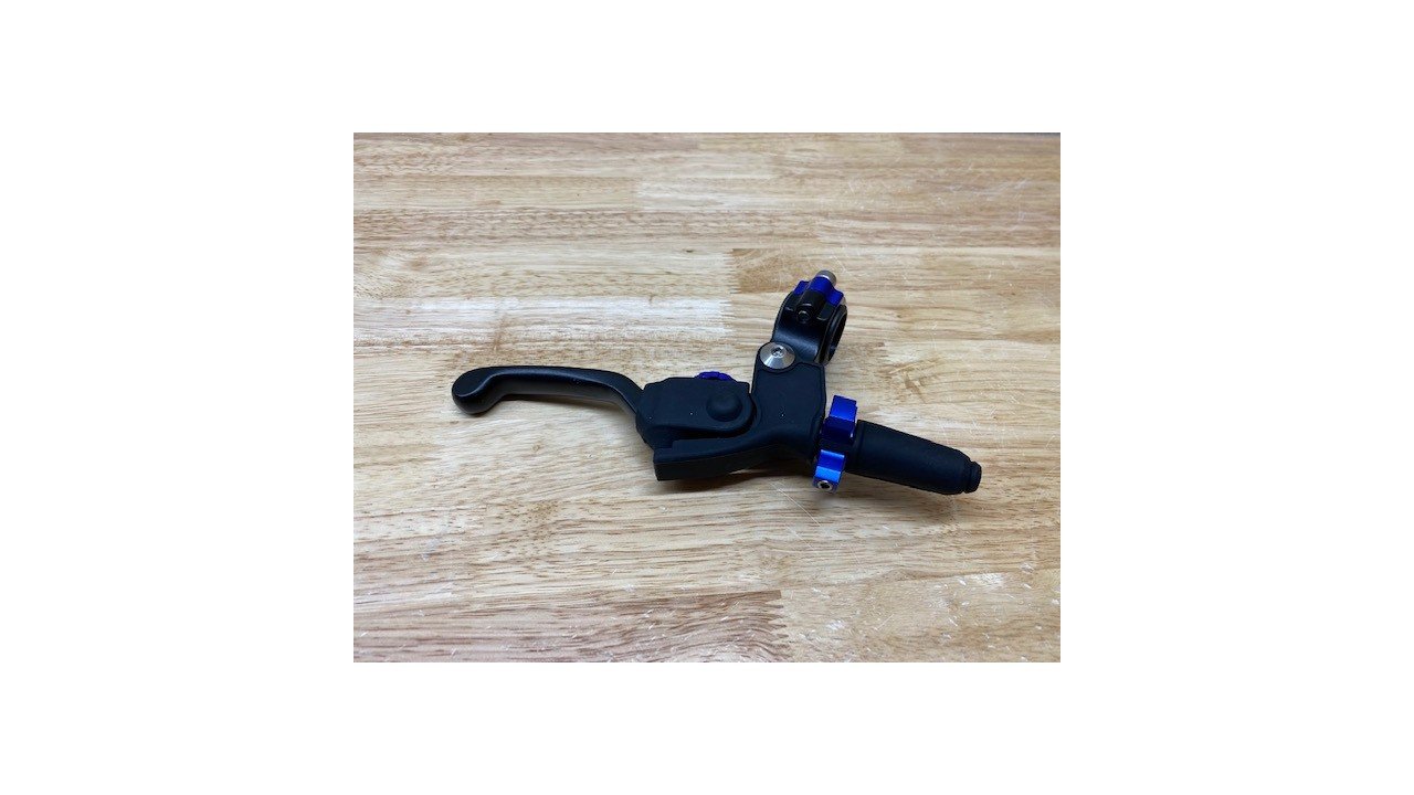 Piranha Elite Pro Front Brake Lever/Perch Assembly Blue - Drum Brakes