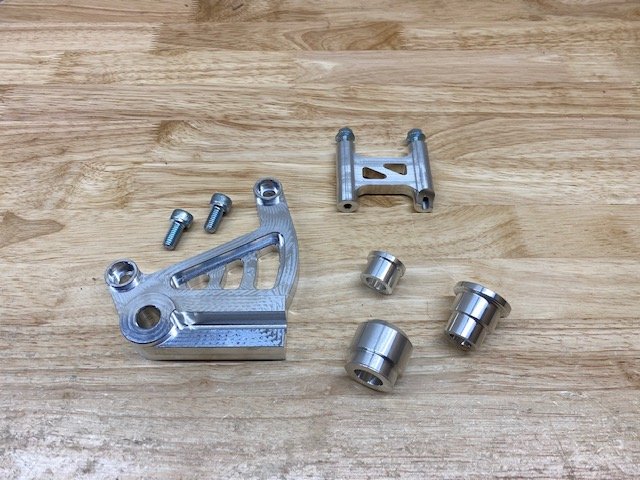 DFMX KX65 Rear Brake Conversion Bracket Kit - BBR StockComp/A-Style Swingarm