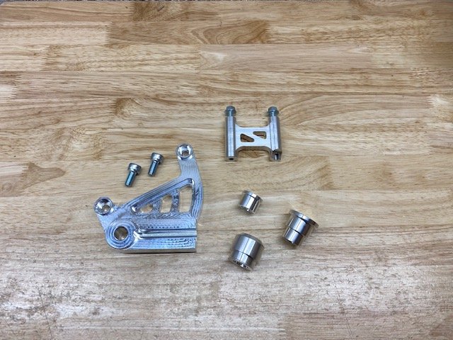 DFMX KX65 Rear Brake Conversion Bracket Kit - BBR StockComp/A-Style Swingarm