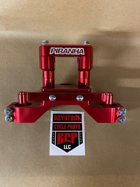 CRF110 Piranha Top Triple Clamp - Red