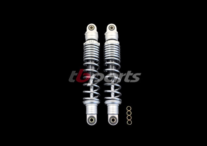 TB Parts Rear Shock Set – 330mm Chrome