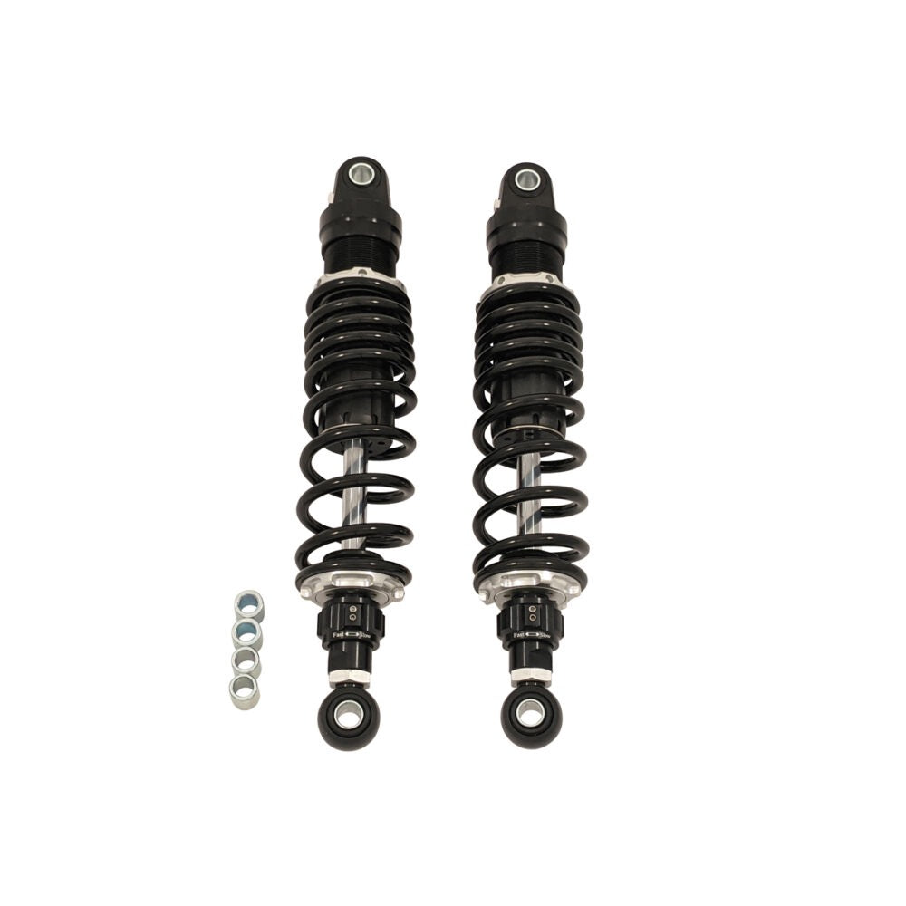 TB Parts Rear Shock Set - Black - with Adjustable Rebound 330mm