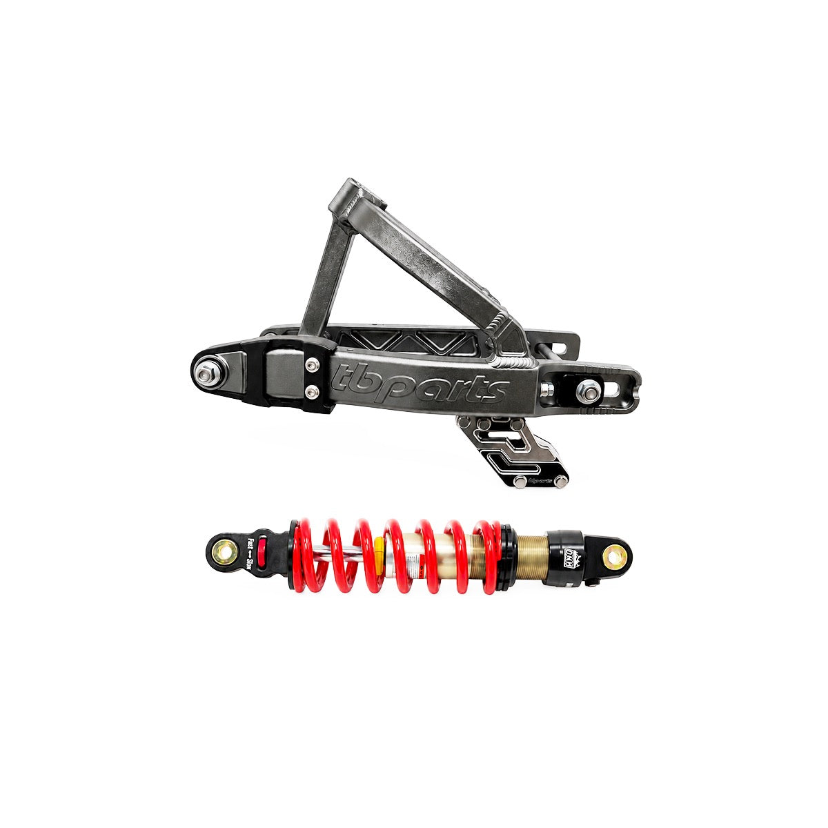 TB Parts CRF110 Swingarm Kit w/ Shock - Gray - 300 lb