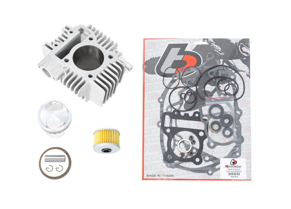 TB Parts V2 143cc Forged piston Bore kit, Gaskets, Seals, & oil filter - KLX110 & Z125