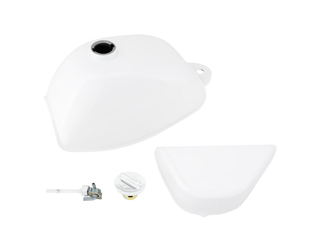 TB Parts AFT Gas Tank & Side Cover Kit, White – Z50 K3 1972-78