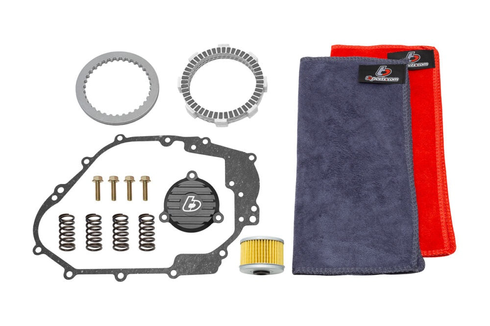 TB Parts HD Clutch Kit & Billet Black Oil Cover – KLX140