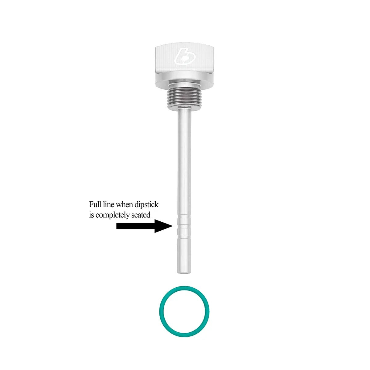 TB Parts Billet Silver Dipstick - KLX140