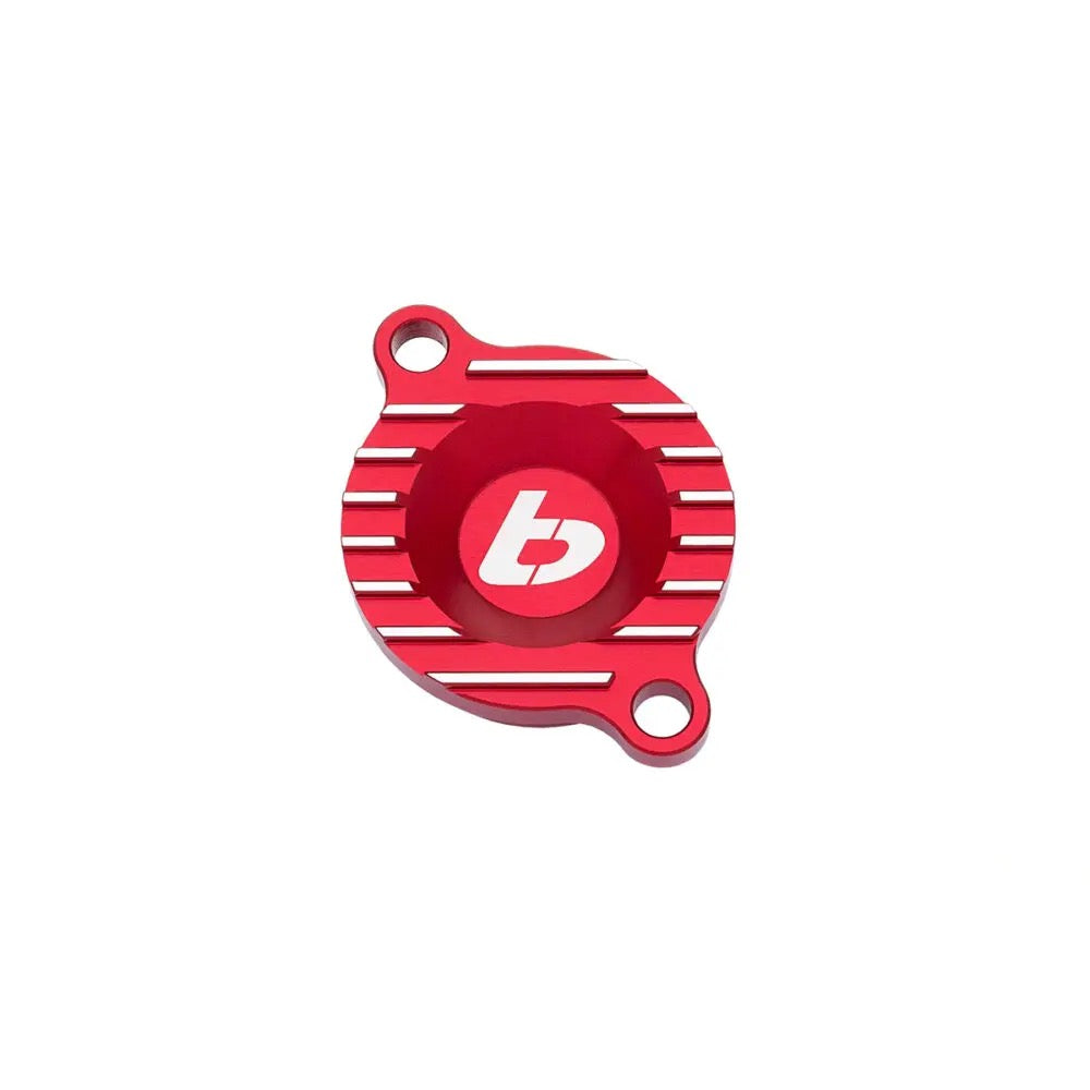 TB Parts Oil Filter Cover, Billet Red – Daytona 190