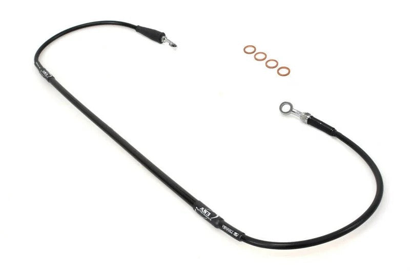 AS3 Venhill Braided Front Brake Line Hose Black - KLX140