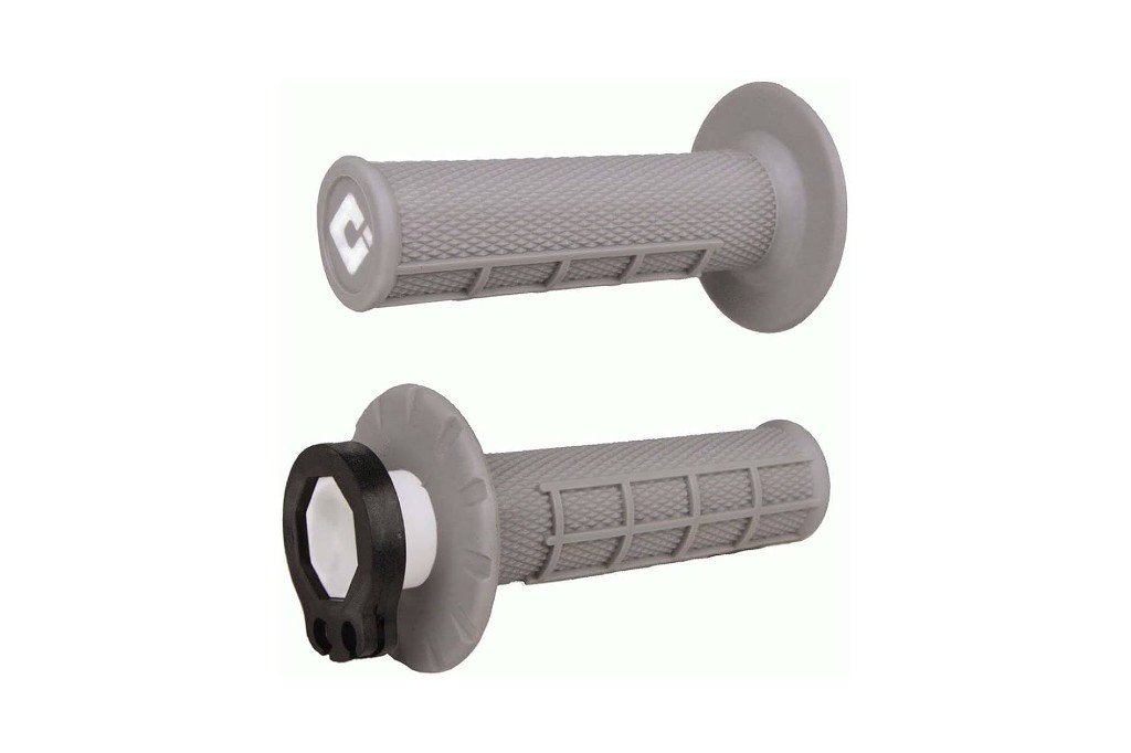 ODI 1/2 Waffle Lock On Grips - Grey/Soft Compound