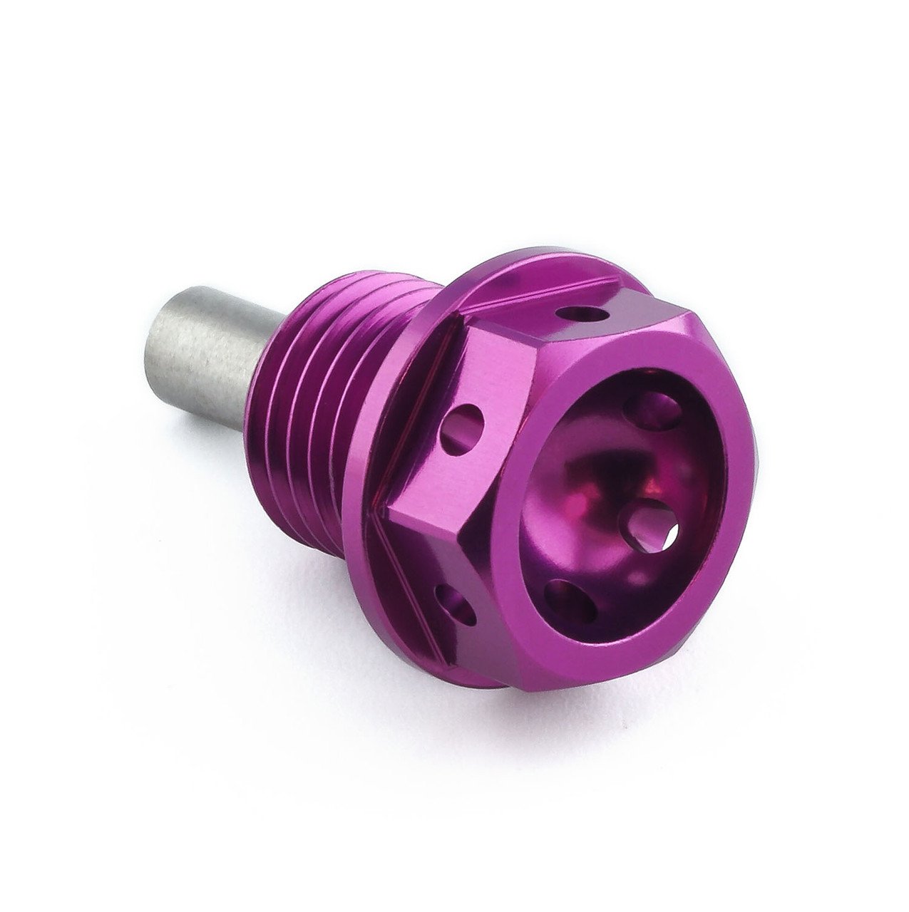 Pro-Bolt Aluminum Drain Bolt W/Magnet - Purple