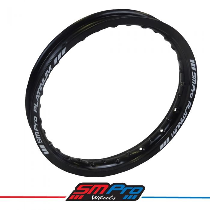 Pro Mod Rear End Rim SM Pro Platinum Black Rear Rim 12