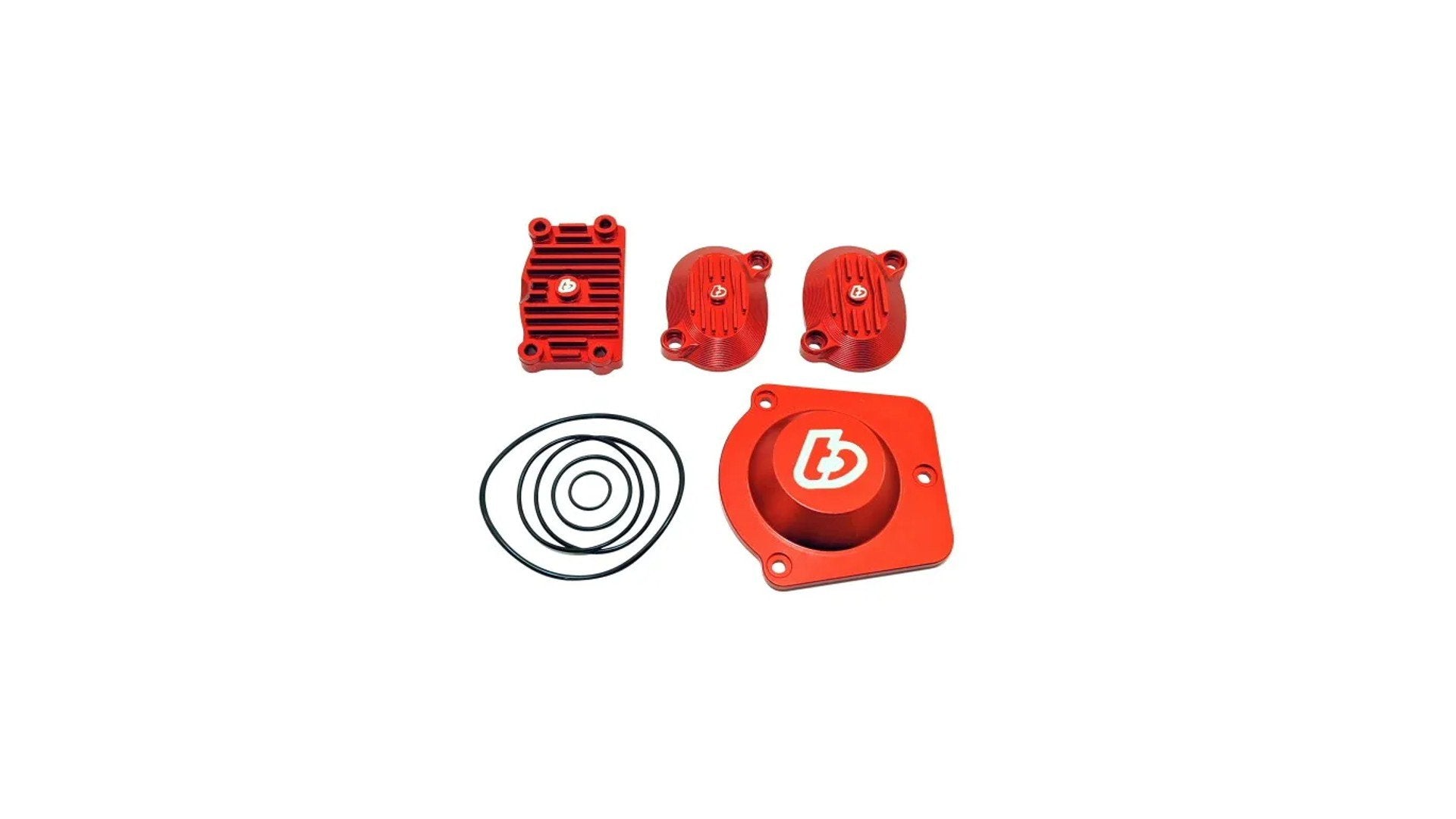 TB Parts V2 Race Head Red Billet Head Cover Set