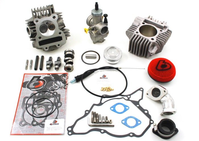 TB 165cc Bore Kit, Race Head V2, and 28mm Carb Kit