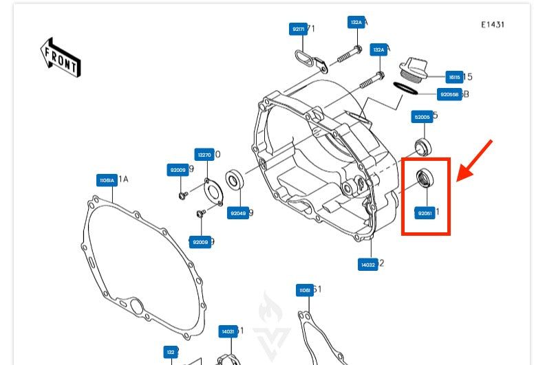 OEM Kawasaki KLX110 Kick Starter Oil Seal